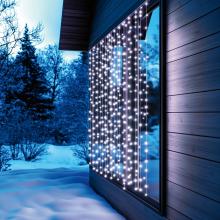 KAF400DWH - HOME KAF400DWH DOT LED-es fényfüggöny, 400 db hidegfehér DOT LED, 2x2m, 8 program, ismétlődő időzítés, hálózati tápellátás, kül- és beltéri kivitel