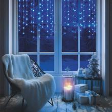 KAF50DLEDWH - HOME KAF50DLEDWH DOT LED-es fényfüggöny, 50db hidegfehér DOT LED, 81cm, állófényű, adapteres tápellátás, beltéri kivitel
