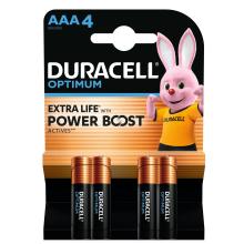 Duracell Optimum LR03 - Duracell OPTIMUM LR03 10PP110050 AAA alkáli elem, 1,5 V feszültség, kiemelkedő teljesítmény, 4db/bliszter