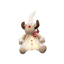 KDD42 - HOME KDD42 LED-es ülő rénszarvas, 40 cm, melegfehér LED, elemes tápellátás, beltéri kivitel