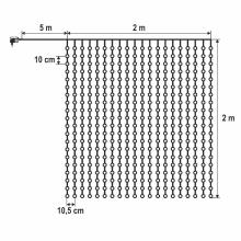 KAF400DWH - HOME KAF400DWH DOT LED-es fényfüggöny, 400 db hidegfehér DOT LED, 2x2m, 8 program, ismétlődő időzítés, hálózati tápellátás, kül- és beltéri kivitel