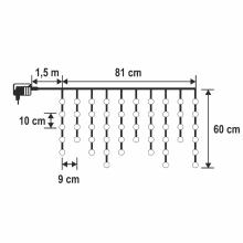 KAF50DLEDWH - HOME KAF50DLEDWH DOT LED-es fényfüggöny, 50db hidegfehér DOT LED, 81cm, állófényű, adapteres tápellátás, beltéri kivitel
