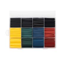 DRSSET - HOME DRSSET zsugorcső készlet, 530db x 45mm, vegyes színekben, 8 féle átmérő, 12 változat, 1.5-10mm vezetékhez, 2-11mm belső átmérővel, tároló dobozban